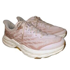 HOKA ONE ONE SPEEDGOAT 5 Sz9 Vibram Sole Pink Trail Running Hiking Sneaker Shoes